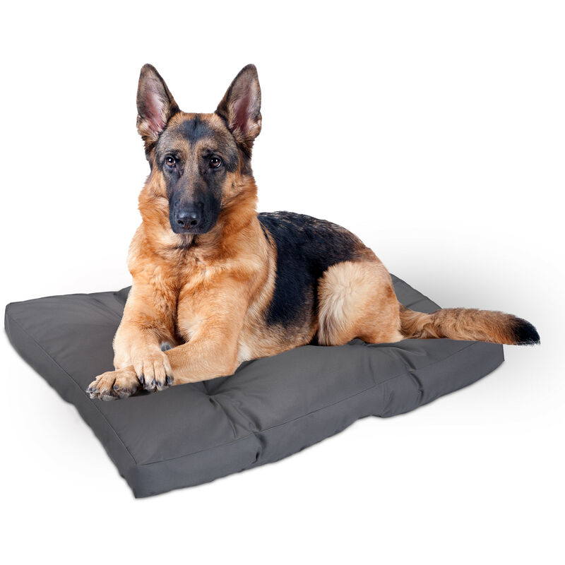 foto del prodotto cuscino per cani, 110 x 90 cm, lettino morbido, divanetto dog beds, divanetto lavabile in poliestere, grigio relaxdays