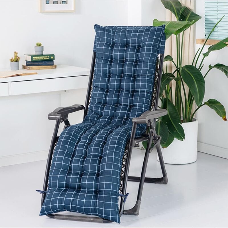 foto del prodotto cuscino per chaise longue da giardino, cuscini per chaise longue da interno esterno, cuscino per divano a dondolo, cuscino per panca a dondolo blu