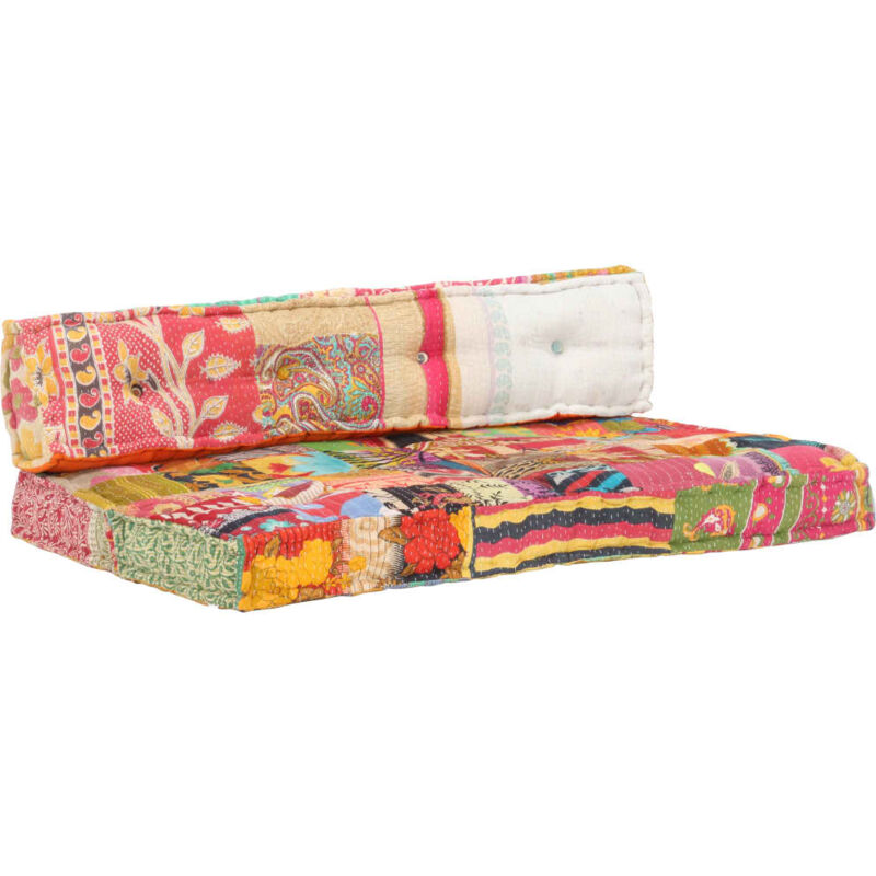 foto del prodotto cuscino per divani pallet multicolore in tessuto patchwork vidaxl 399798