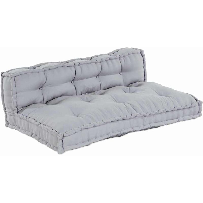 foto del prodotto cuscino per divano pallet 2 pcs grigio tessuto vidaxl