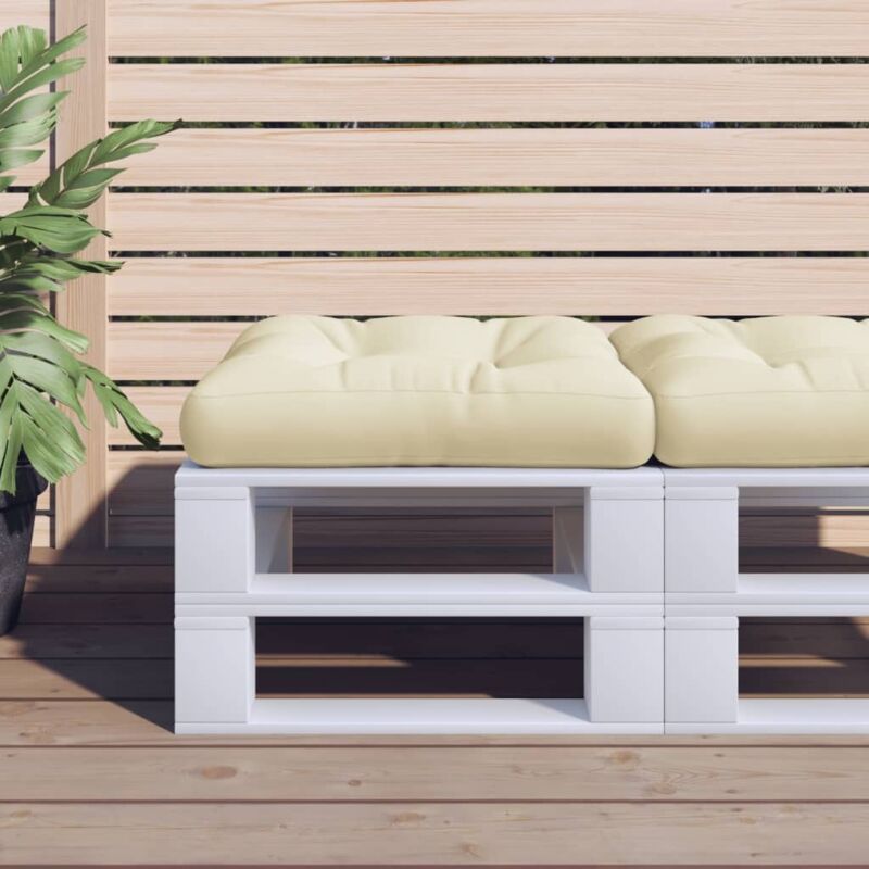 foto del prodotto cuscino per divano pallet crema 60x60x12 cm vidaxl