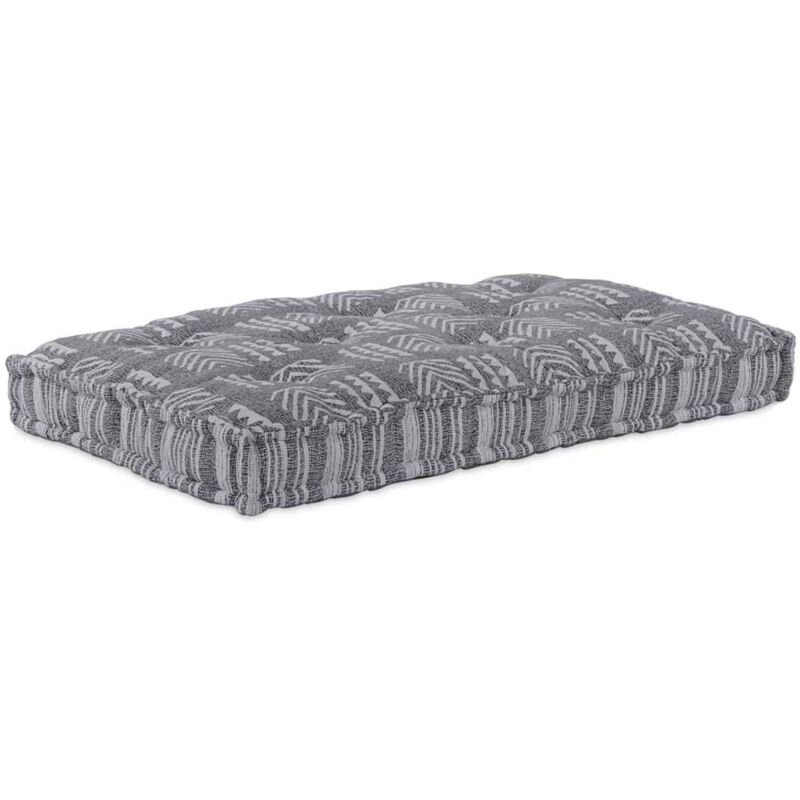foto del prodotto cuscino per divano pallet stampa grigia tessuto vidaxl