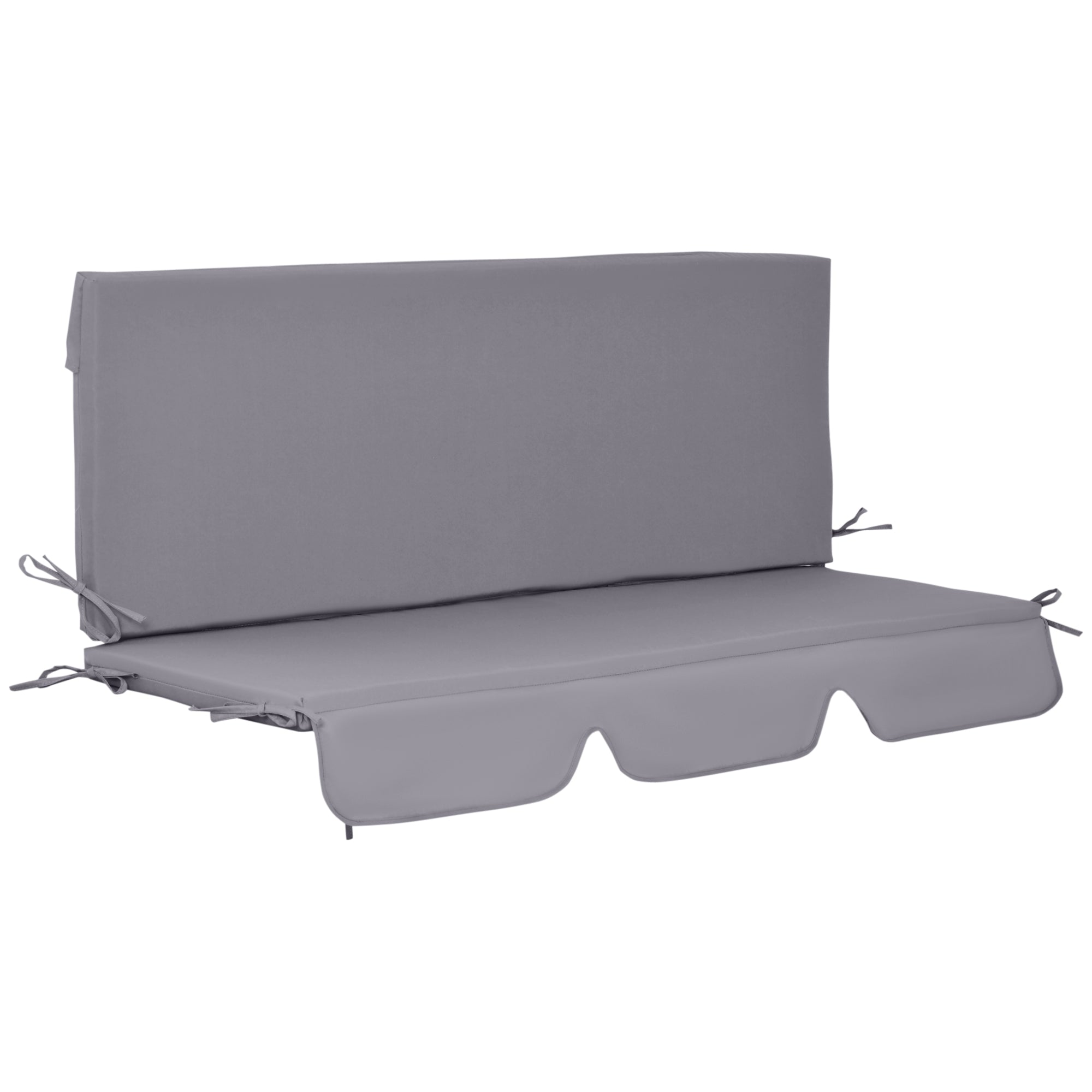 foto del prodotto cuscino per dondolo da giardino 130x45x5 cm in poliestere grigio
