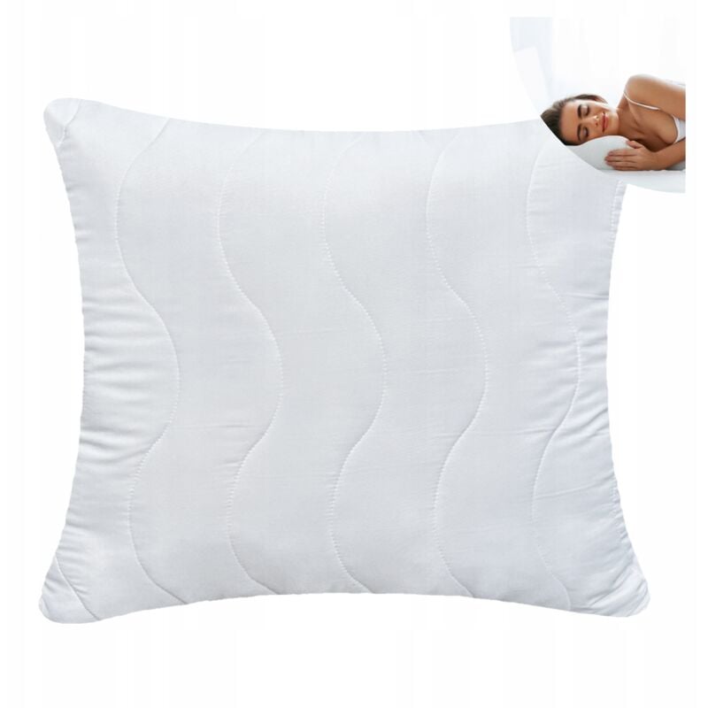 foto del prodotto cuscino per dormire jasiek 40x40, bianco, trapuntato, produttore anallergico