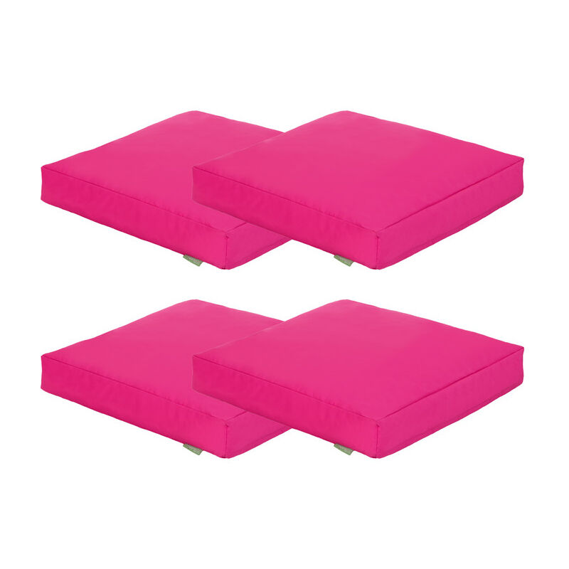 foto del prodotto cuscino per esterni, cuscini da pavimento resistenti all acqua per giardino, 60x60x10 cm comodo cuscino per sedia da giardino rosa 4pz gardenista