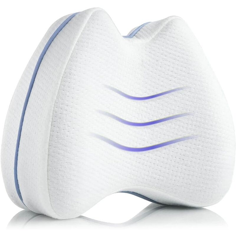 foto del prodotto cuscino per ginocchia per chi dorme su un fianco cuscino ortopedico per gambe per un sonno ottimale cuscino ergonomico in memory foam fodera
