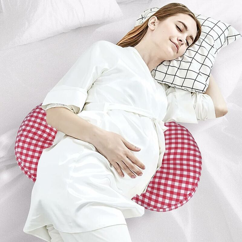 foto del prodotto cuscino per la gravidanza, cuscini di supporto per la pancia per la maternit che dorme di lato con doppio cuneo per pance e schiena, il miglior