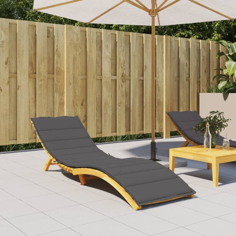 foto del prodotto cuscino per lettino antracite 200x50x3 cm in tessuto oxford
