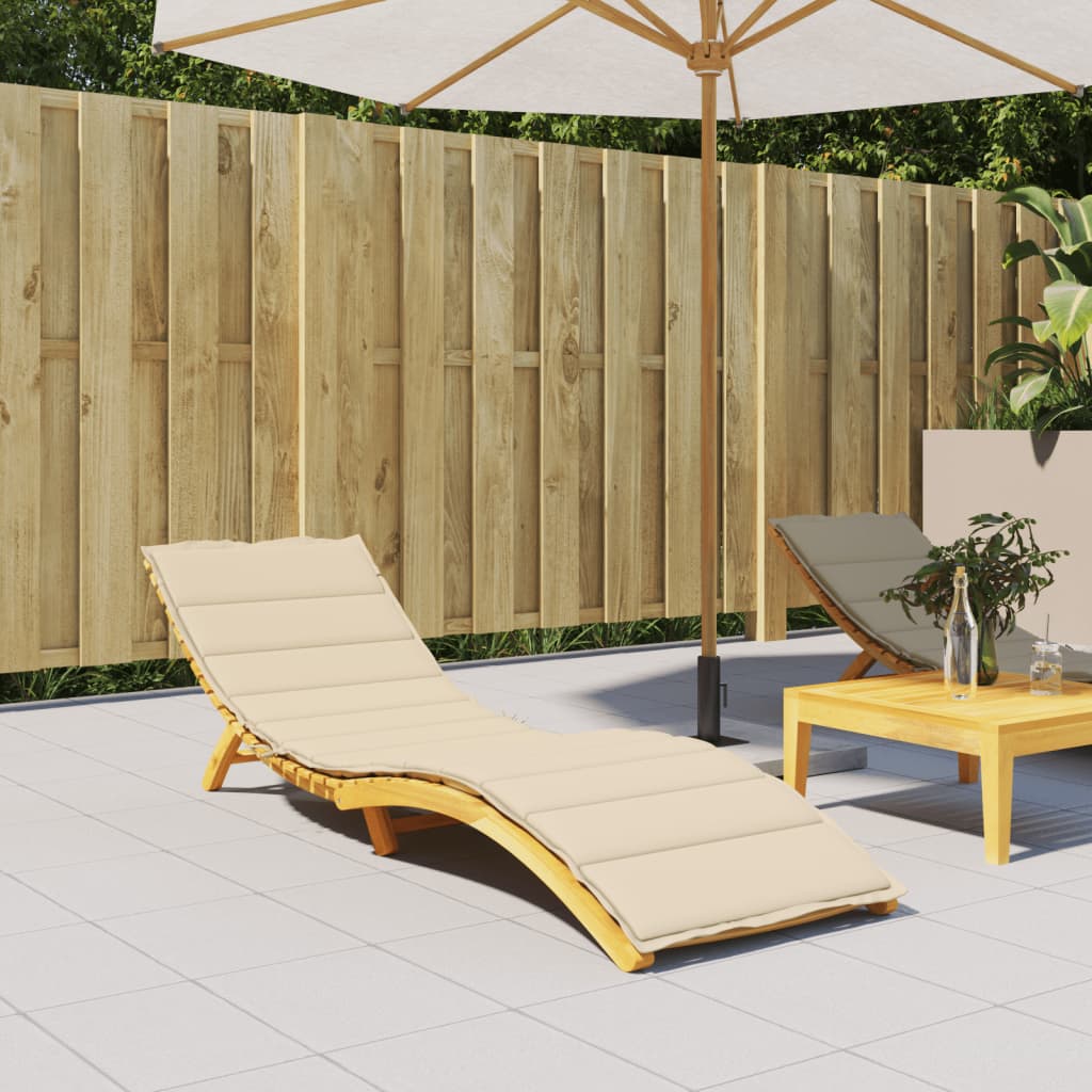 foto del prodotto cuscino per lettino beige 200x70x3 cm in tessuto oxford