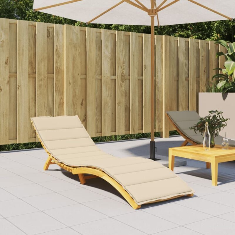 foto del prodotto cuscino per lettino beige 200x70x3 cm in tessuto oxford vidaxl