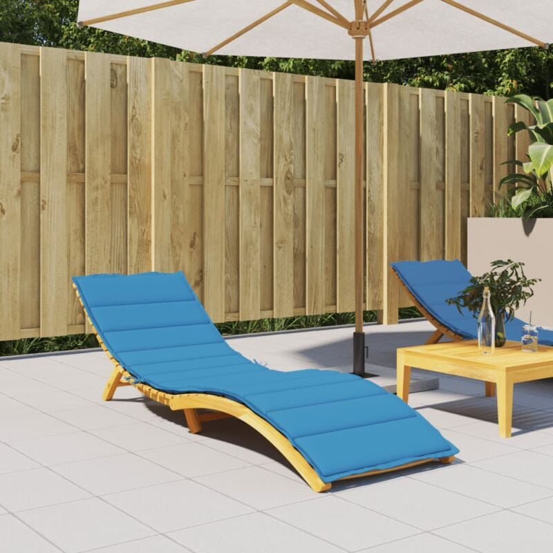 foto del prodotto cuscino per lettino blu 200x70x3 cm in tessuto oxford vidaxl