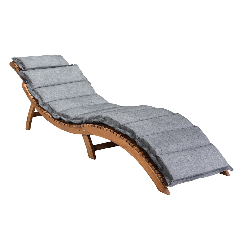 foto del prodotto cuscino per lettino da sauna grigio screziato 183x56x7cm