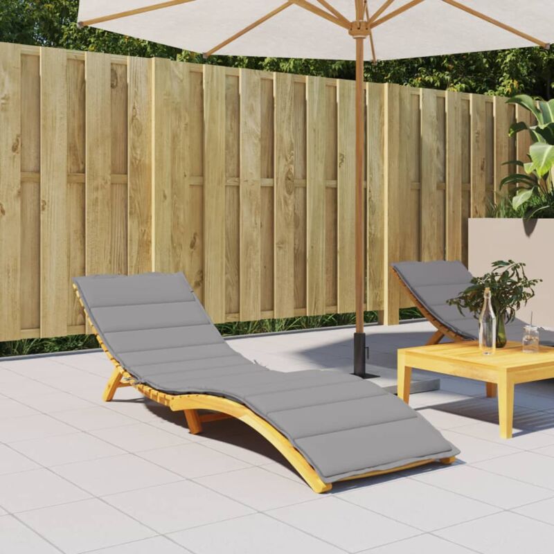 foto del prodotto cuscino per lettino grigio 200x60x3 cm in tessuto oxford