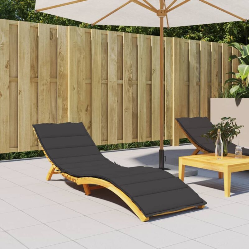foto del prodotto cuscino per lettino nero 200x60x3 cm in tessuto oxford vidaxl