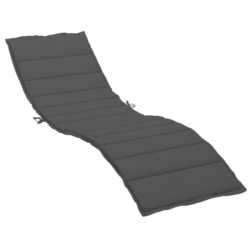 foto del prodotto cuscino per lettino prendisole antracite 200x70x3 cm in tessuto cod mxl 53266