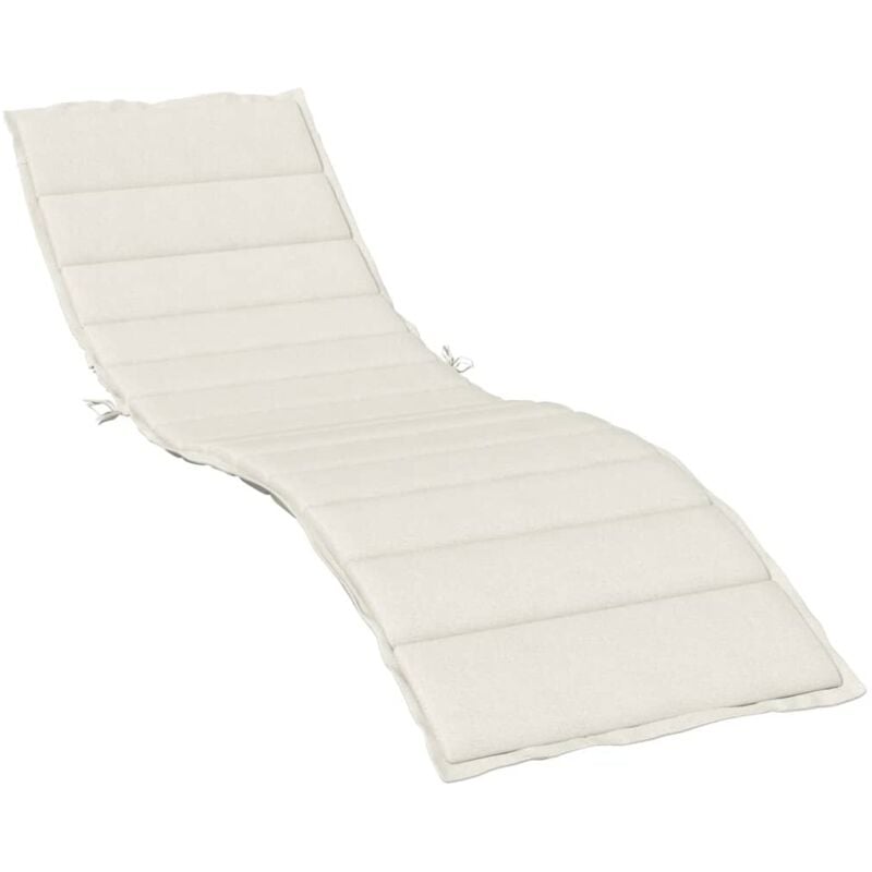 foto del prodotto cuscino per lettino prendisole crema mélange 200x50x4cm tessuto vidaxl