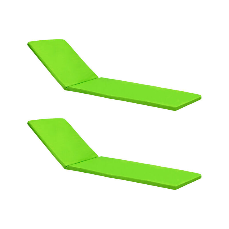 foto del prodotto cuscino per lettino prendisole da esterno, cuscino pieghevole resistente all acqua per lettino prendisole in plastica con fodera sfoderabile lime