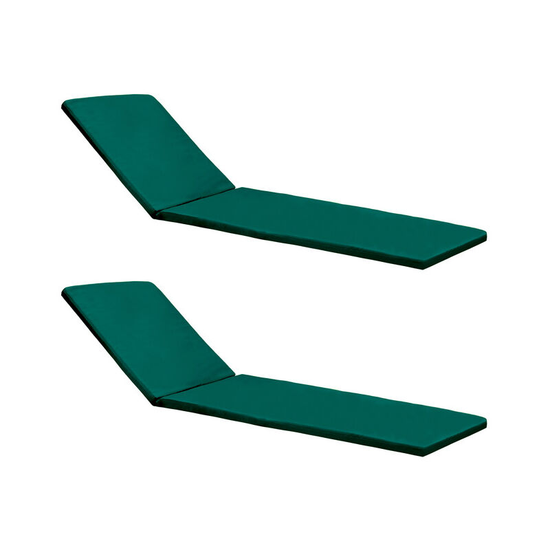 foto del prodotto cuscino per lettino prendisole da esterno, cuscino pieghevole resistente all acqua per lettino prendisole in plastica con fodera sfoderabile verde