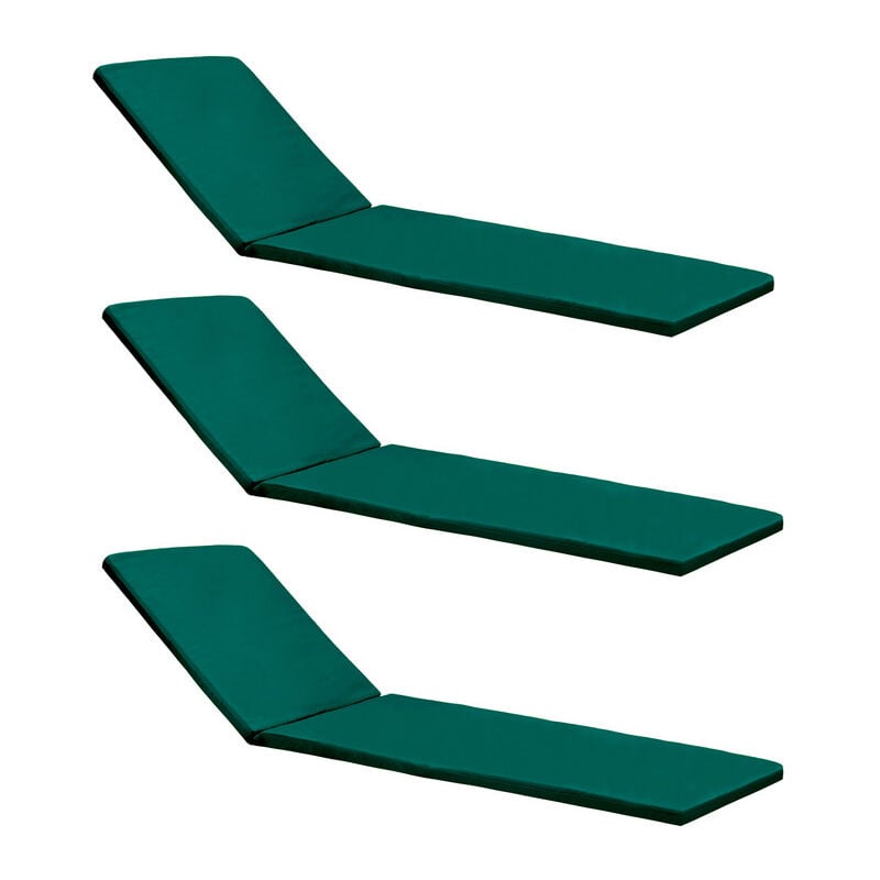 immagine 0 del prodotto cuscino per lettino prendisole da esterno, cuscino pieghevole resistente all acqua per lettino prendisole in plastica con fodera sfoderabile verde