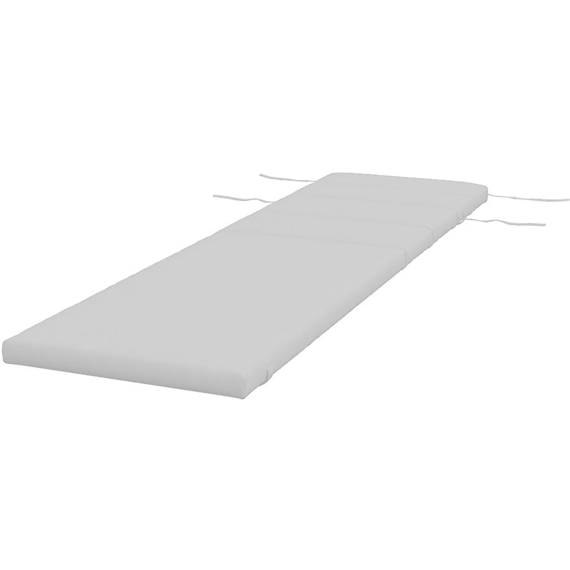foto del prodotto cuscino per lettino prendisole in tessuto con lacci grigio chiaro outsunny