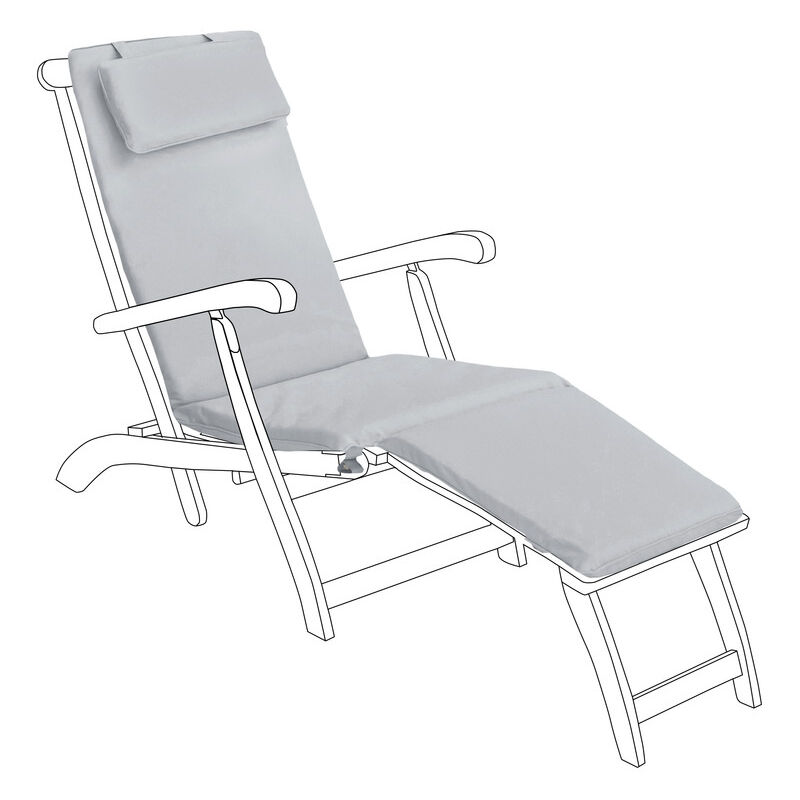 foto del prodotto cuscino per lettino prendisole per esterni, cuscino per sedile resistente all acqua per sedia a sdraio per esterni con poggiatesta e rivestimento con