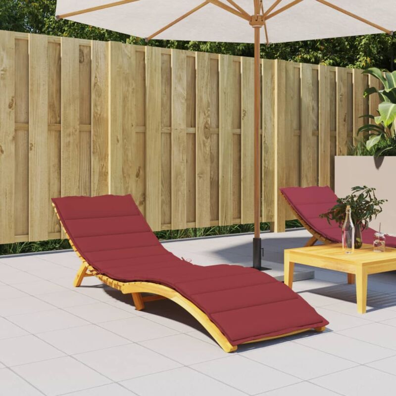 foto del prodotto cuscino per lettino rosso vino 200x50x3 cm in tessuto oxford vidaxl
