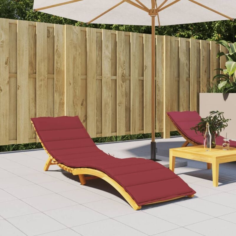 foto del prodotto cuscino per lettino rosso vino 200x60x3 cm in tessuto oxford vidaxl