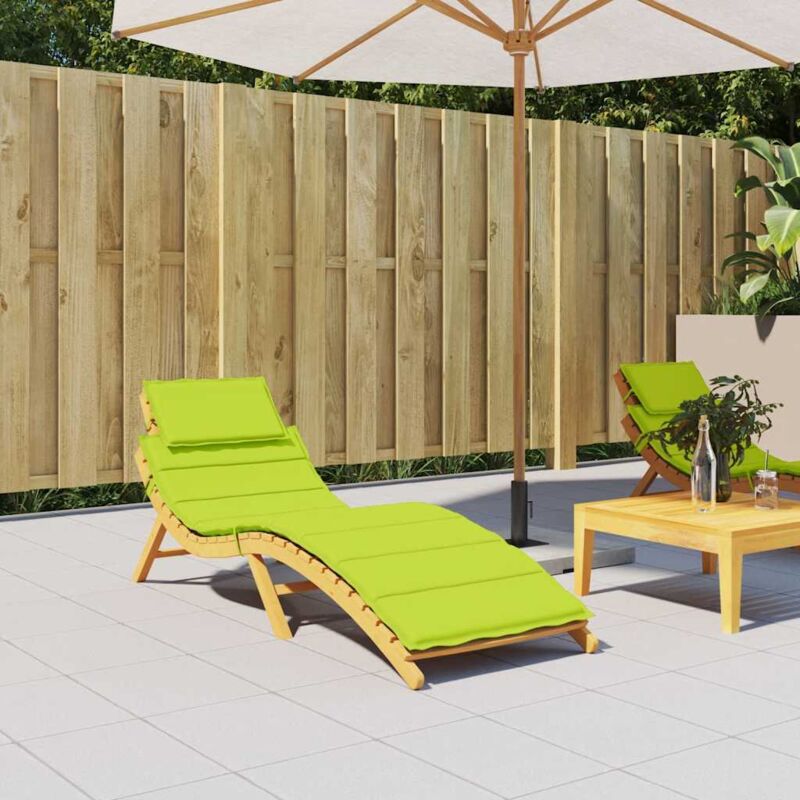 foto del prodotto cuscino per lettino verde intenso 186x58x4 cm in tessuto oxford vidaxl