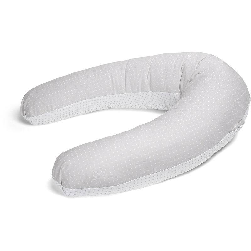 foto del prodotto cuscino per maternit e allattamento, evolutive grey 160 cm sfoderabile e con imbottitura in fibra