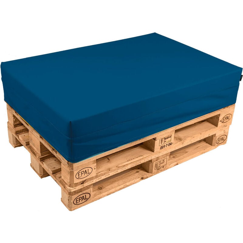foto del prodotto cuscino per pallet 120x80cm in tessuto pomodone blu