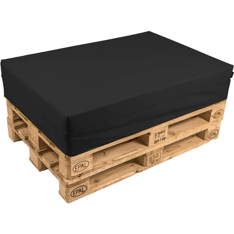foto del prodotto cuscino per pallet 120x80cm in tessuto pomodone nero
