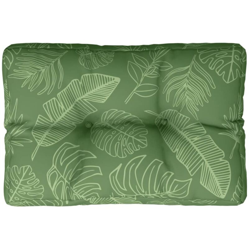 foto del prodotto cuscino per pallet con motivo a foglie 50x40x12 cm in tessuto vidaxl