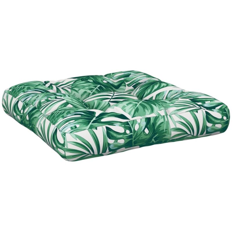 foto del prodotto cuscino per pallet con motivo a foglie 60x61,5x10 cm in tessuto vidaxl