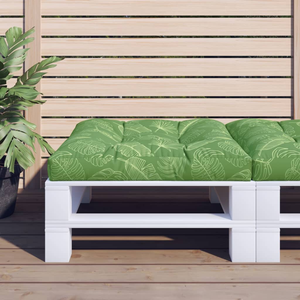 foto del prodotto cuscino per pallet con motivo a foglie 80x80x12 cm in tessutocod mxl 94462