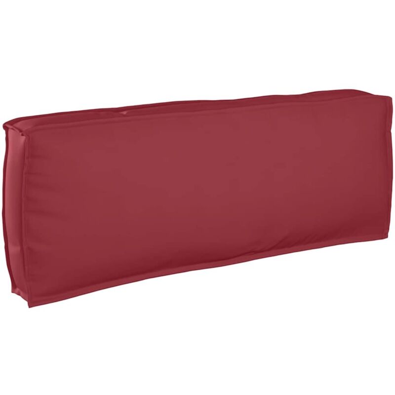 foto del prodotto cuscino per pallet con schienale rosso vino 120x40x12 cm tessuto oxford vidaxl
