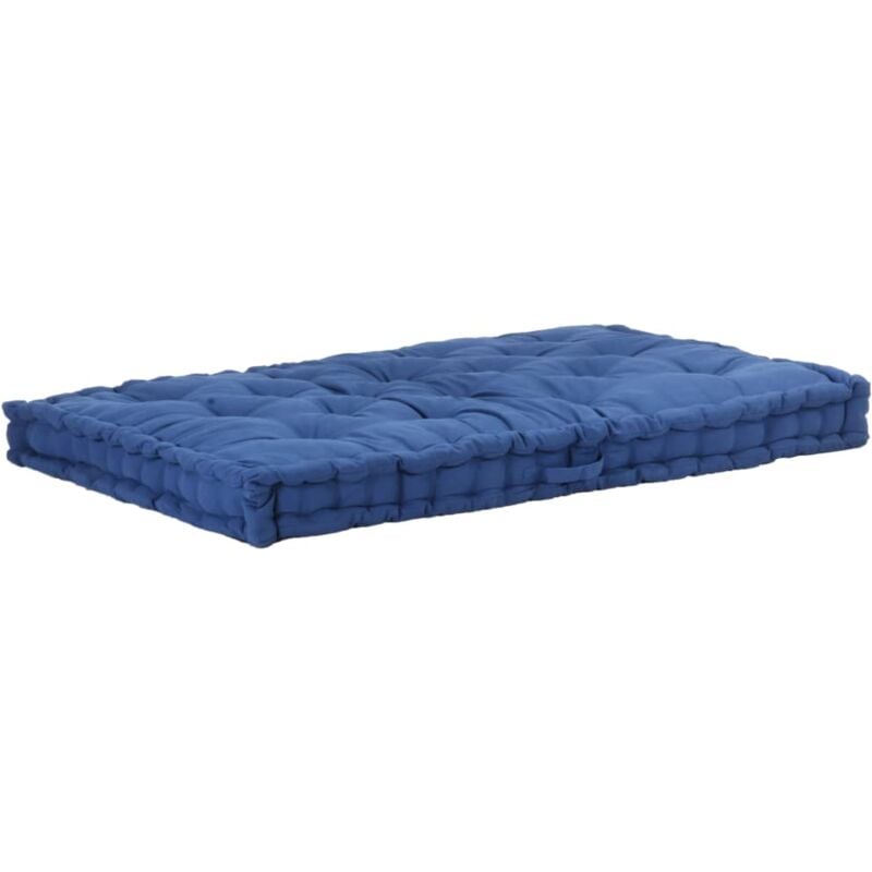 foto del prodotto cuscino per pallet e pavimento in cotone 120x80x10 cm blu chiaro vidaxl