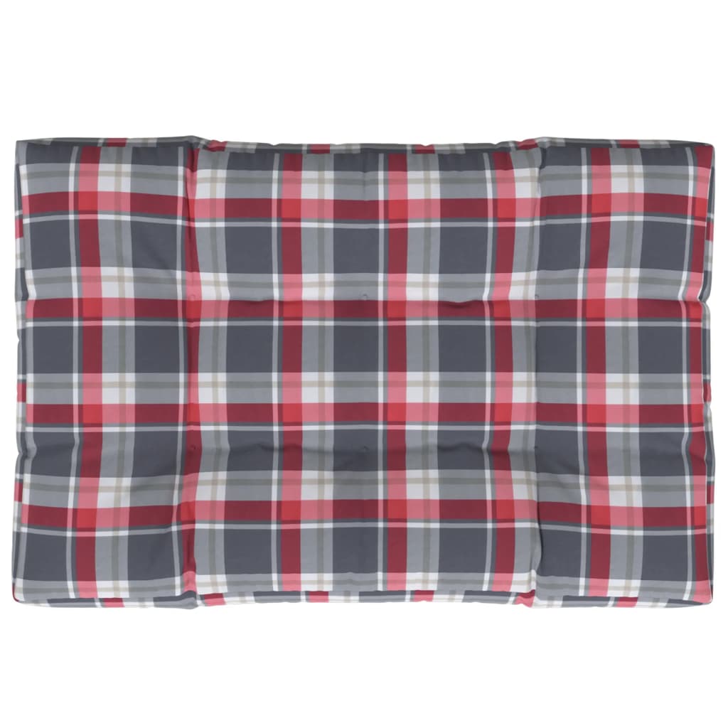 foto del prodotto cuscino per pallet grigio a quadri 120x80x10 cm cod mxl 68643