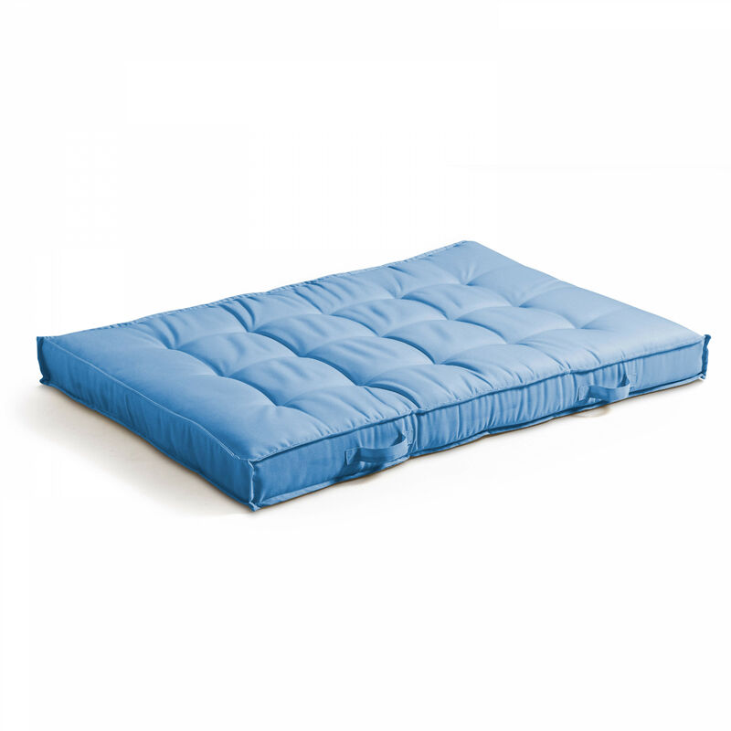 foto del prodotto cuscino per pallet imbottito blu 120 x 80 cm
