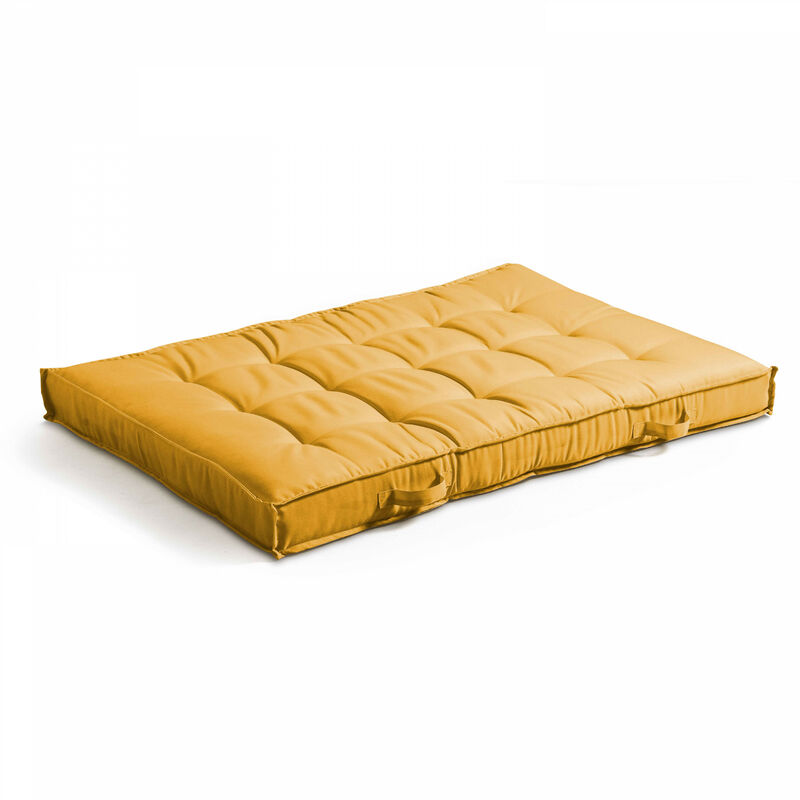 foto del prodotto cuscino per pallet imbottito giallo 120 x 80cm