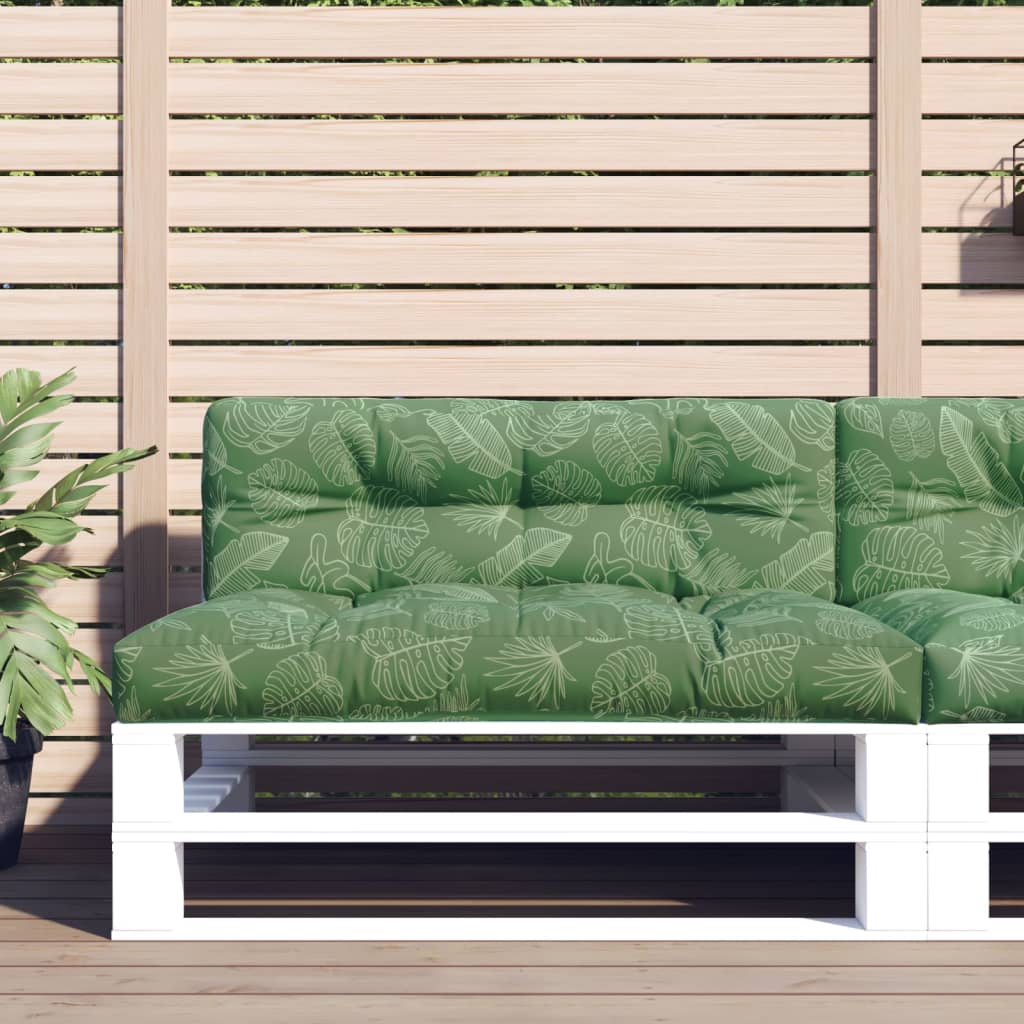 foto del prodotto cuscino per pallet motivo a foglie 120x40x12 cm tessutocod mxl 95626