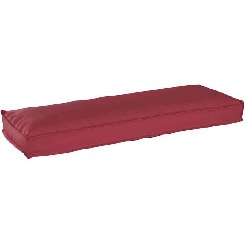 foto del prodotto cuscino per pallet per panchina, color borgogna, 120x40x8 cm in tessuto oxford. vidaxl