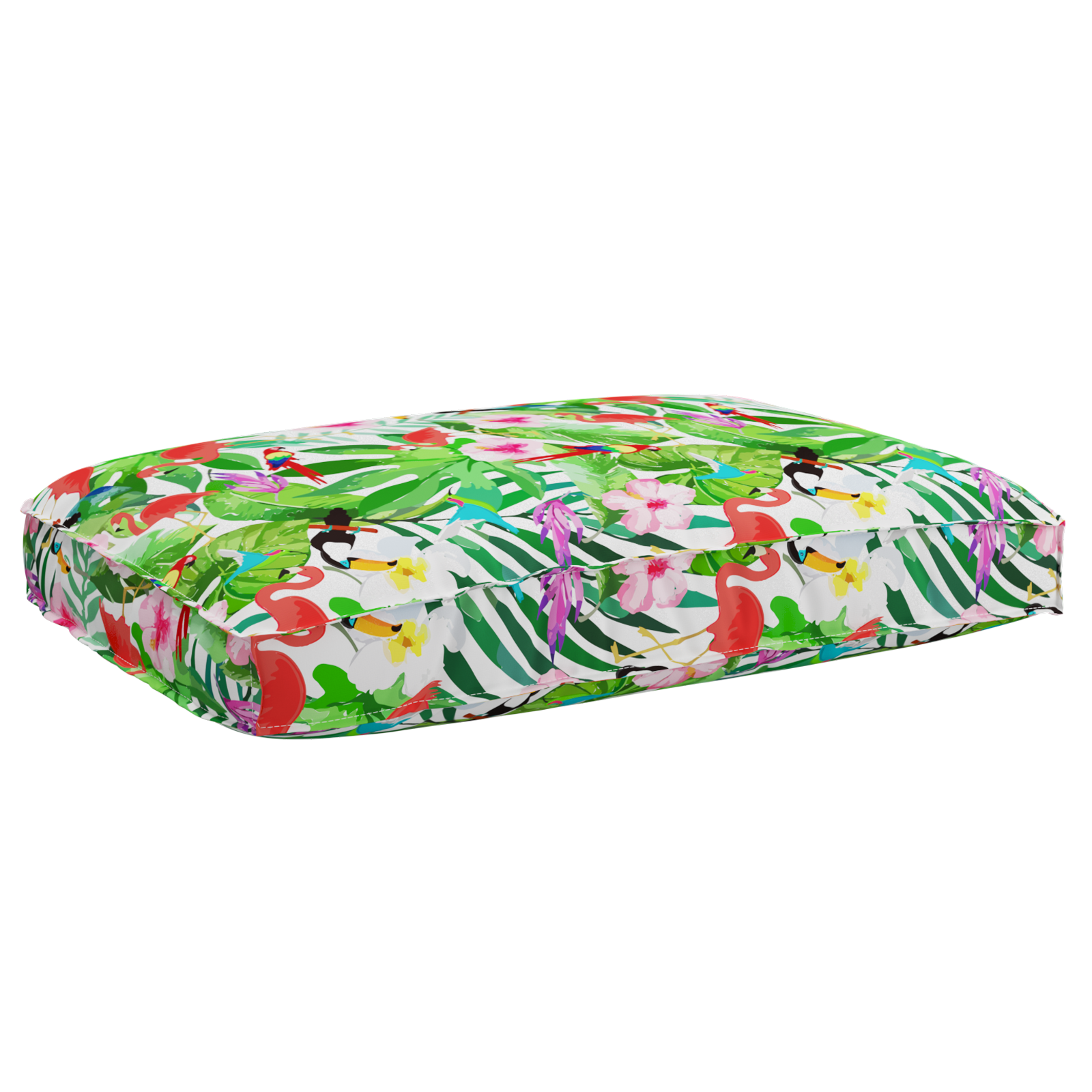 foto del prodotto cuscino per pallet per seduta giungla tropicale 120x80x12 cm tessuto oxford