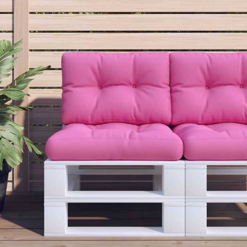 foto del prodotto cuscino per pallet rosa 50x40x12 cm tessuto vidaxl