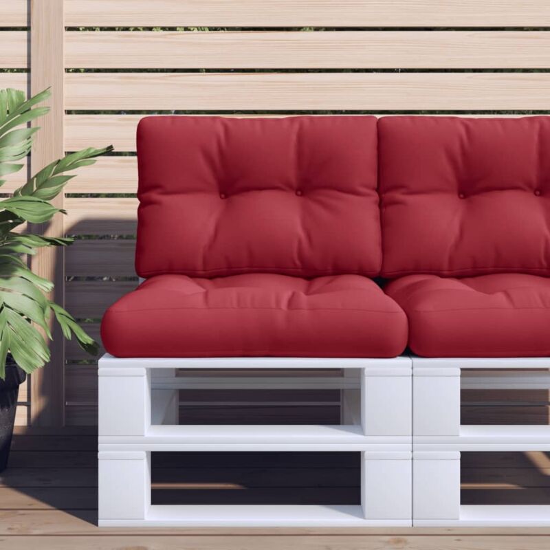 foto del prodotto cuscino per pallet rosso vino 50x40x12 cm in tessuto vidaxl