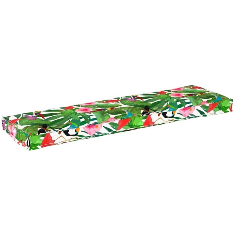 foto del prodotto cuscino per pallet tropical jungle 140 x 40 x 8 cm in tessuto oxford vidaxl