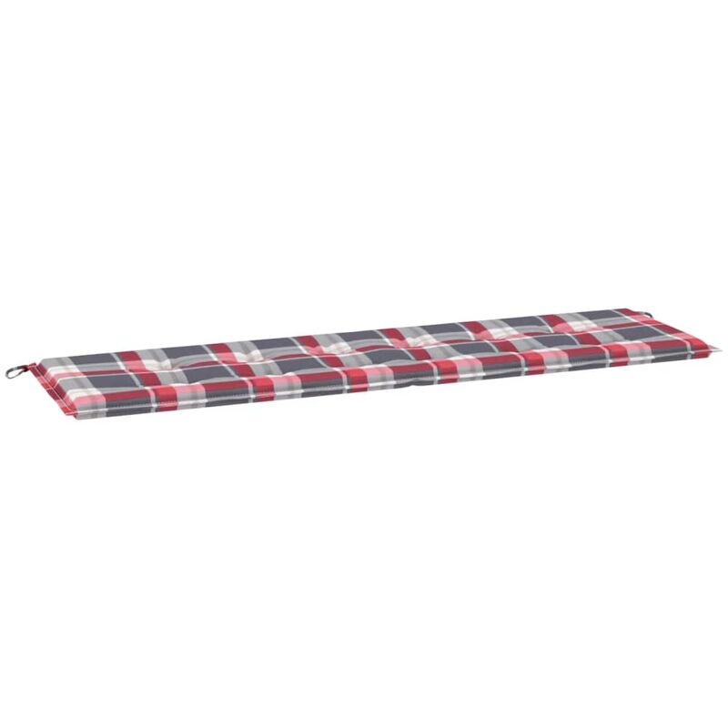 foto del prodotto cuscino per panca a quadri rossi 180x50x3 cm tessuto oxford vidaxl