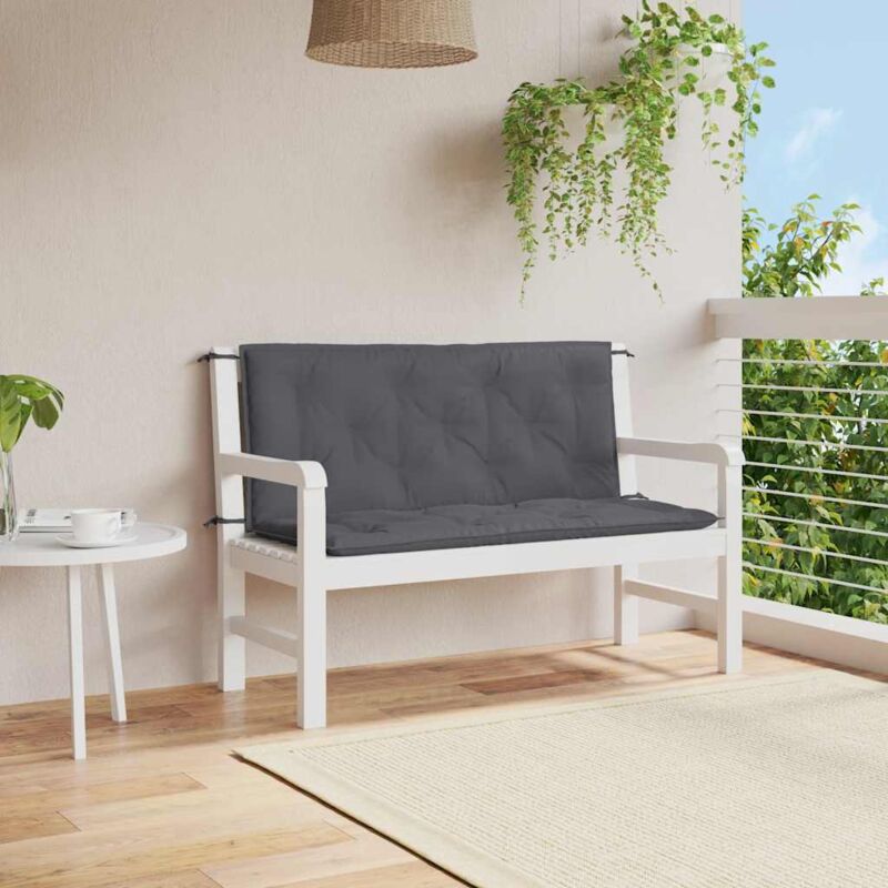 foto del prodotto cuscino per panca antracite 120x 50 50 x7cm in tessuto oxford vidaxl