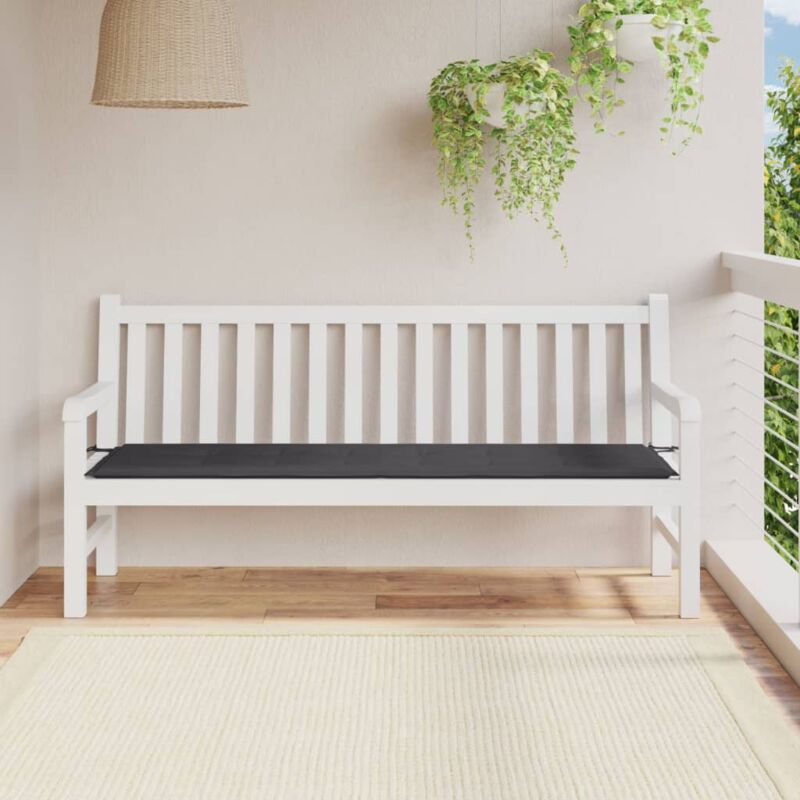 foto del prodotto cuscino per panca antracite 180x50x3 cm in tessuto oxford