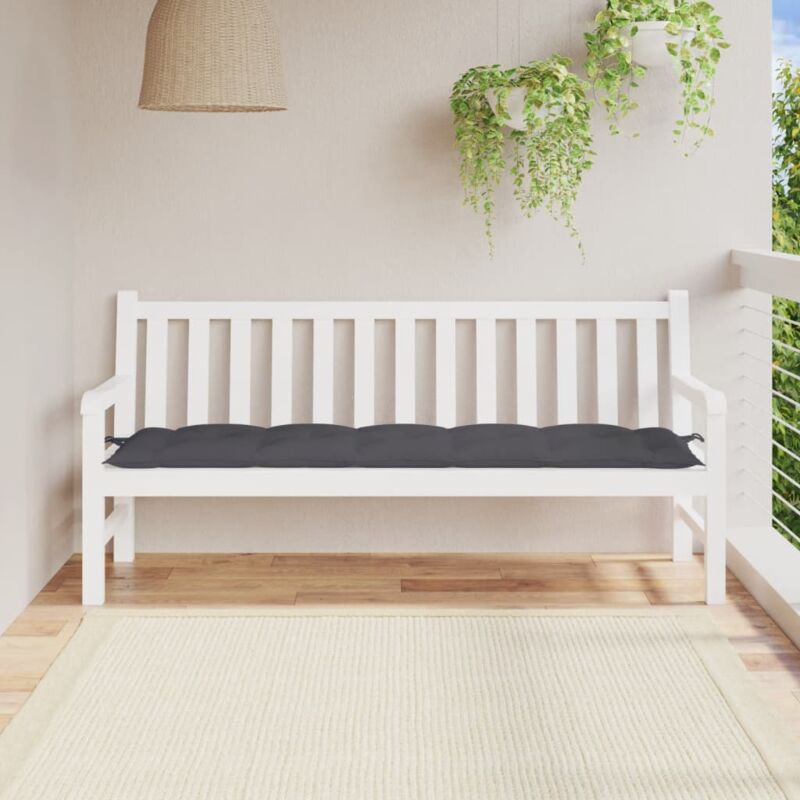 foto del prodotto cuscino per panca antracite 180x50x7 cm in tessuto oxford
