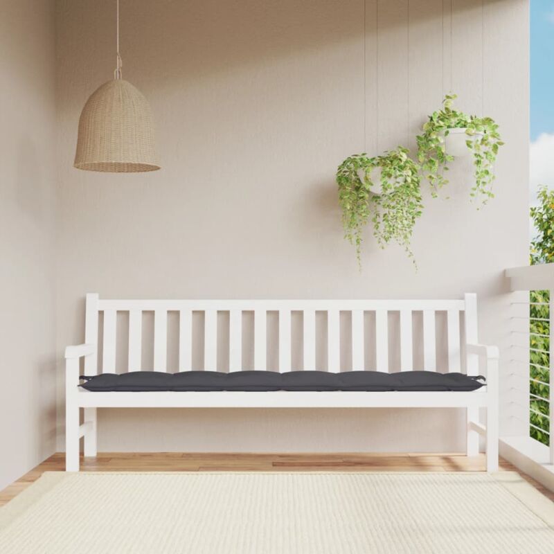 foto del prodotto cuscino per panca antracite 200x50x7 cm in tessuto oxford vidaxl